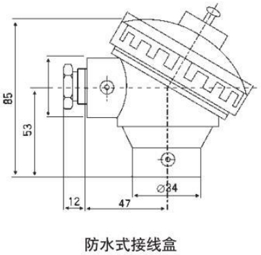 工業(yè)用熱電偶防水式接線(xiàn)盒圖