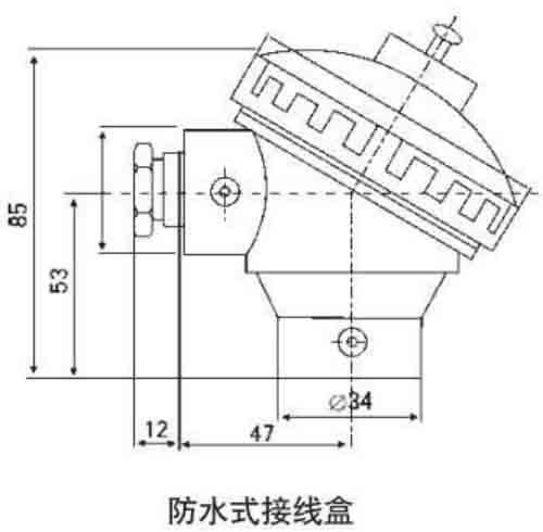 熱電阻防水接線(xiàn)盒結構圖